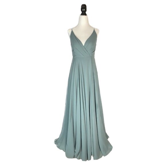 BHLDN Moss Green Eva Bridesmaid Dress - Picture 4 of 14